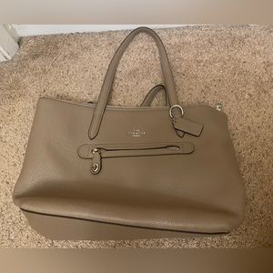 Coach tote bag zippered